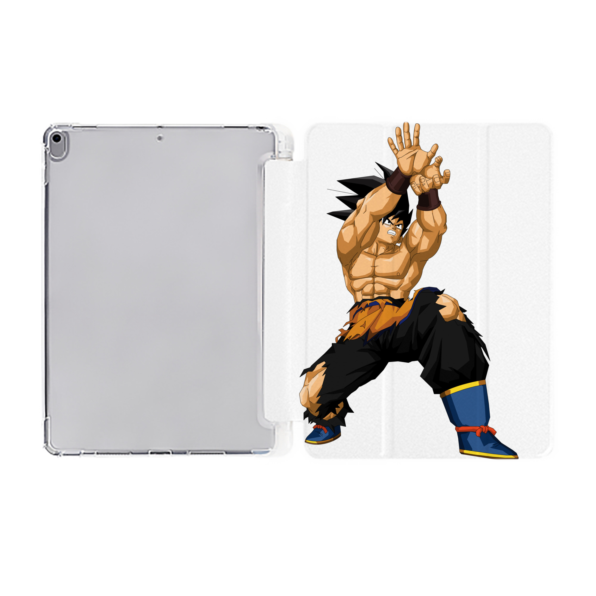 （画像用） ドラゴンボール 孫悟空（そん ごくう）Son Goku カカロット DRAGON BALL Kakarotto IPad ケース ペン収納付き 三つ折りスタンド PUレザー×シリコン 対応機種9.5/10.5/10.9インチ